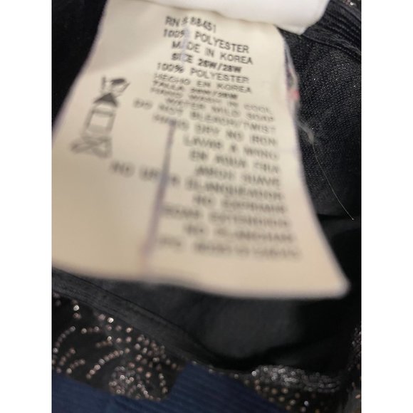 Bobby Brook Women's Vintage Sparkle Top Size 26W/28W Black Short Sleeve Polyeste - Picture 4 of 4